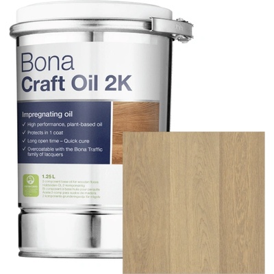 Bona Craft Oil 2K - двукомпонентно масло Light Grey, 1.25л (5256)