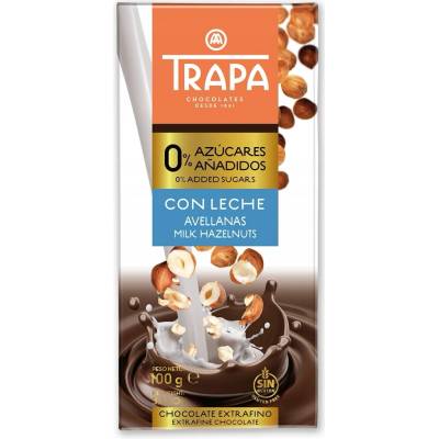 Trapa mliečna s lieskovými orieškami bez pridaného cukru 100 g