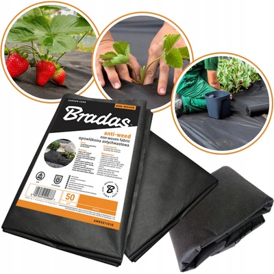 Bradas Netkaná textília 50 gr/m2 čierna 0,8m x 10m