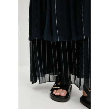 HUGO BOSS Рокля с коприна boss в тъмносиньо дълга разкроена 50535154 (50535154)