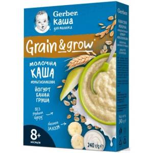 Gerber Nestle Gerber Овесено-пшенична млечна каша йогурт с банан и круша 240г