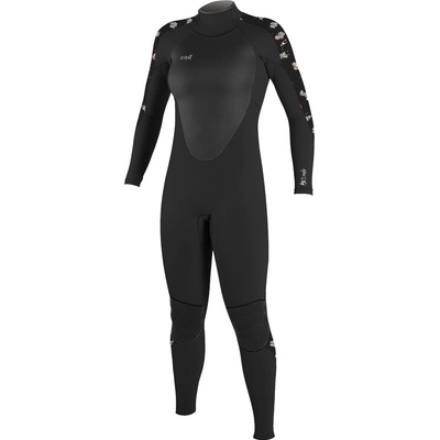 O'Neill Wms Epic 4/3 Back Zip Full black/black/cindy daisy