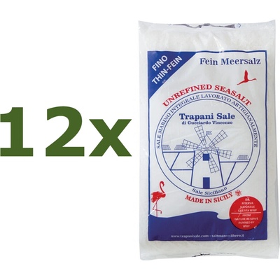 Morská soľ jemná zo Sicílie WWF Natura 2000 Trapani Sale 12 x 1 kg