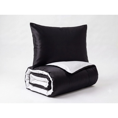 Brotex obliečky Satén UNI DUO čierna/biela 220x200 70x90