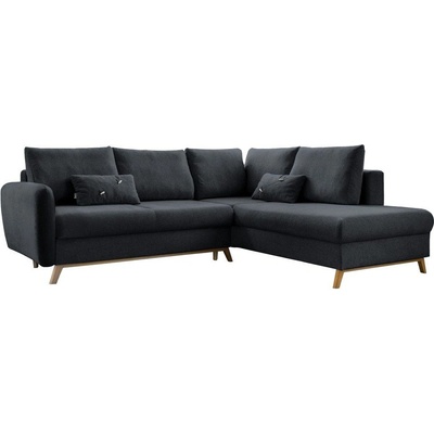 Miuform Тъмно сив ъглов разтегателен диван десен ъгъл Scandic Lagom - Miuform (Lagom 2QBKL-HAEECR MAS418)