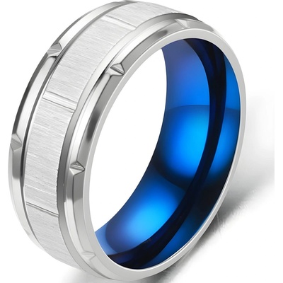 HARAHU Пръстен TR-17242 - Сребърен / Син / 59mm KP17242 (TR-17242)