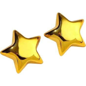 HARAHU Обеците AD-33418 - Star / Златни KP33418 (AD-33418)