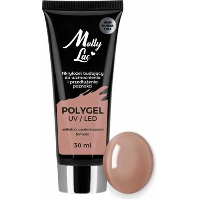 MollyLac Poly gel Hema/di-Hema free Li ght Brown 30 ml – Zboží Dáma