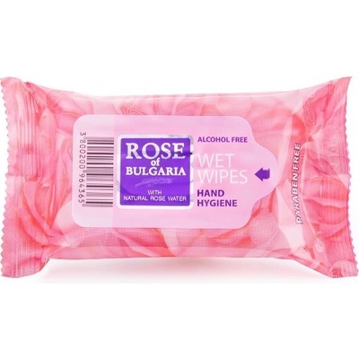 Biofresh vlhčené antibakteriální ubrousky s přírodní růžovou vodou 15 ks
