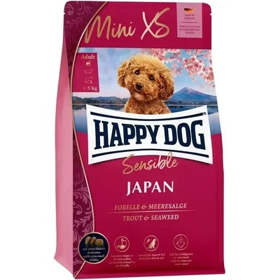 Happy Dog Mini XS Japan - С пъстърва, пилешко и морски водорасли 1.3kg