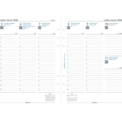 Filofax Kalendář 2026 A5 týden / 2 strany linky ČJ+SJ – Zboží Dáma