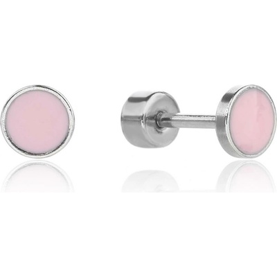 Šperky Jan Kos Jan Kos jewellery Náušnice z oceli s růžovým zirkonem STA-39