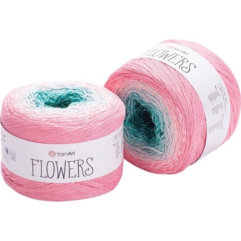 YARNART Flowers 292 Pink Blue Плетива прежда (Flowers 292)