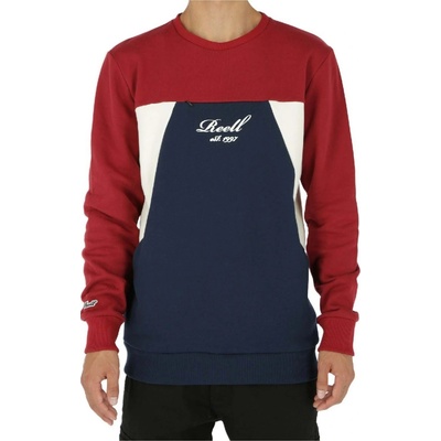 Reell Color Block Crewneck Red/Navy/Cream