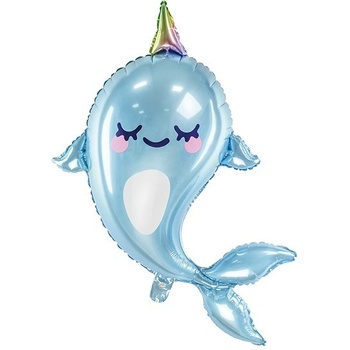 Party Deco Фолиев Балон, Бебе Нарвал, 53х87