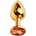 Sensual Метално дилдо Butt Plug "GOLD CRYSTAL ORANGE" 7 см. Размер - S