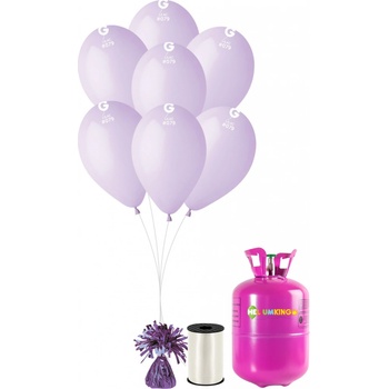 HeliumKing Hélium párty set s fialovými balónikmi