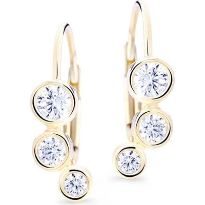 Cutie Jewellery zlaté náušnice s trblietavými zirkónmi Z8030-50-10-X-1