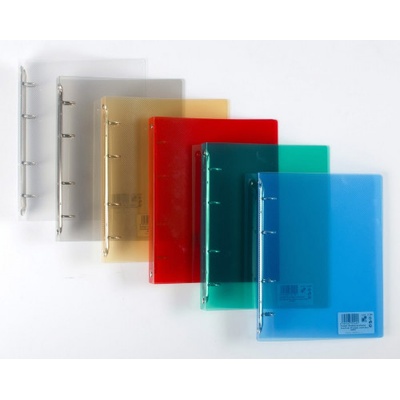 Karton P+P 4 kroužkový pořadač Transparent A5 25 mm červený – Zboží Živě