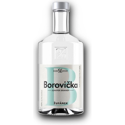 Borovička Žufánek 45% 0,5 l (čistá fľaša)
