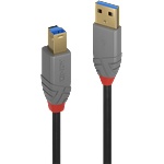 Lindy Кабел USB 3.2 Gen1 A - USB-B Anthra Line, M/M 3 м, черен 36743 (36743)