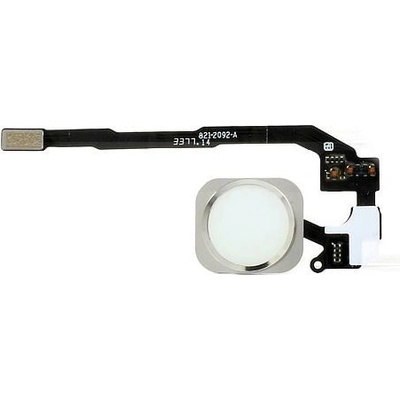 Apple iPhone 5S, SE - Tlačítko Domů + Flex Kabel (Silver), Silver