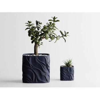 Кашпа Zephyra средна тъмносин мат