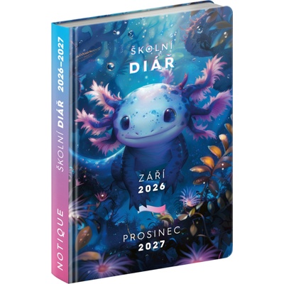 Notique Училищен дневник Axolotl (септември 2026 - декември 2027), 9, 8 x 14, 5 см NOTIQUE | Mnogotsveten | Home | UNI