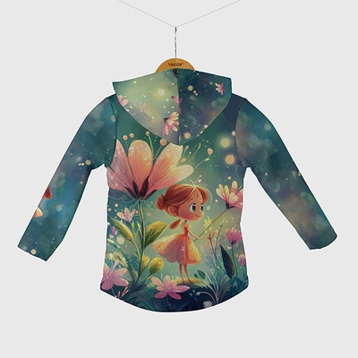 Takoy Panel se střihem 170 softshell bunda rusovláska pod velkou květinou