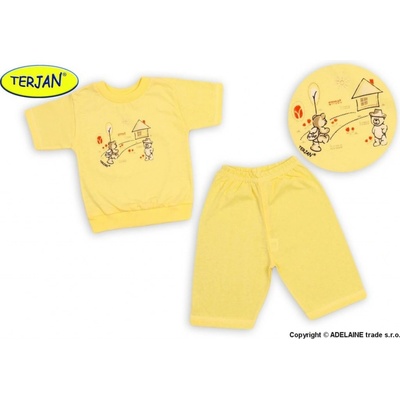 Detské pyžamko Terjan krémové žlté
