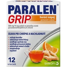 Paralen Grip horúci nápoj pomaranč a zázvor 500 mg/10 mg plo.por.12 x 500 mg/10 mg