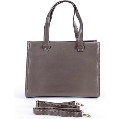David Jones Paris Tříoddílová elegantní kabelka do ruky 6882-1 šedo-hnědá
