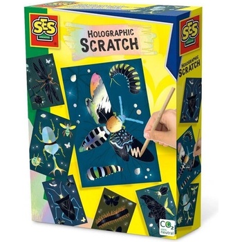 Ses Creative Holografické vyškrabávacie obrázky Hmyzia ríša 6 ks