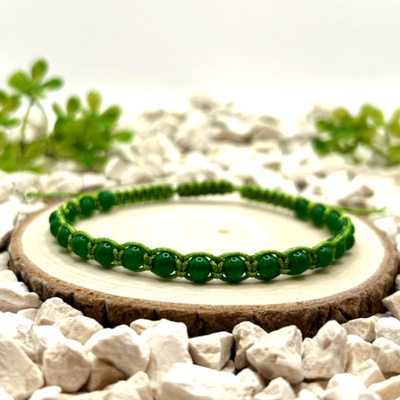 Certom Macramé náramek Jadeit Malaysia 0307