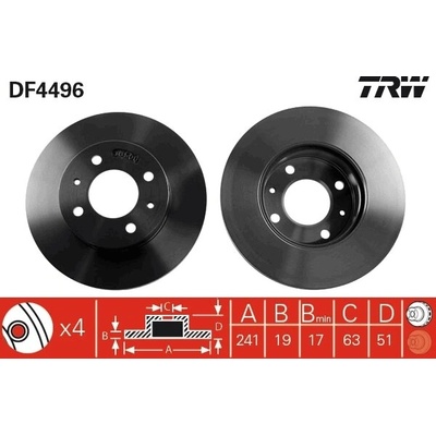 Brzdový kotúč TRW DF4496