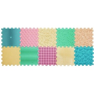 Ortek Масажна подложка Puzzle Mix Pastel 10 елемента (12808)