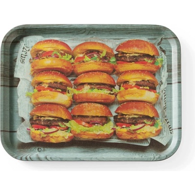 Hendi Servírovací podnos protiskluzový obdélný s potiskem tasty burger 330x430mm
