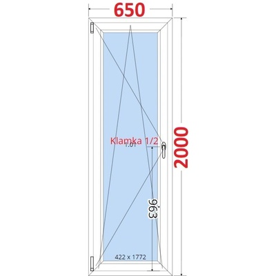 SMART Balkonové dveře Otevíravé a sklopné levé 65x200 cm bílé