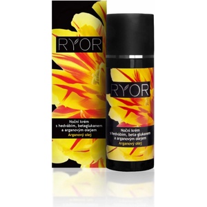 Ryor RYOR a. s. Нощен крем Ryor Argan с копринен бета-глюкан и арганово масло 50 мл