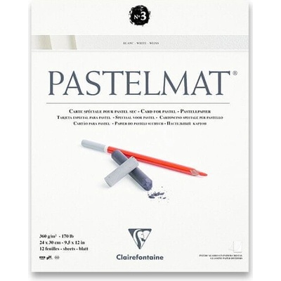 Clairefontaine Blok Pastelmat White No.3 24 x 30 cm 12 listov 360 g