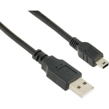 4World 07882 USB 2.0 AM / BM mini, 1,8m, černý
