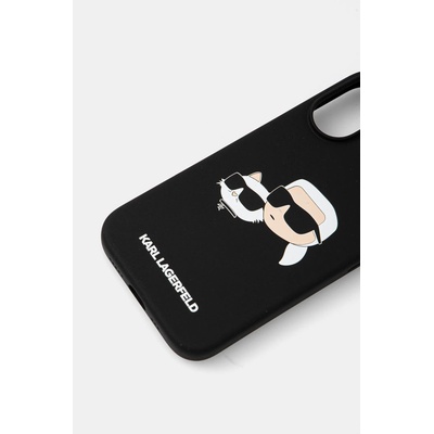 KARL LAGERFELD Кейс за телефон Karl Lagerfeld iPhone 16 6.1 (KLHMP16SSKCHPPLK)
