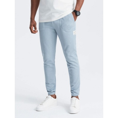 Trendy světle modré pletené tepláky V4 PASK-0211