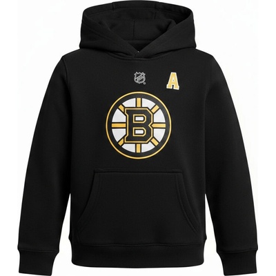 Outerstuff David Pastrňák #88 Boston Bruins NHL Flat Alt Cpt N&N Flc Hood