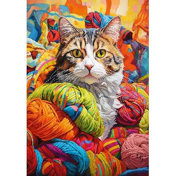 Image 1 of Cherry Pazzi - Puzzle Feline Whimsy - 500 piese