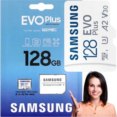 Samsung MicroSDXC 128GB EVO Plus 2024 + SD adaptér MB-MC128SA/EU – Zboží Živě