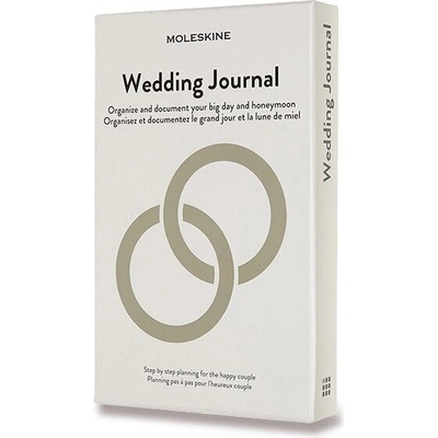 Moleskine Zápisník Passion Wedding Journal tvrdé desky L, bílý A5