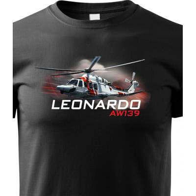 Dětské tričko Leonardo AW139 ČernáCanvas Dětské tričko Bezvatriko.cz 3235