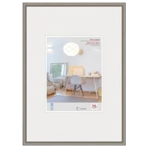 walther design picture frame steel 40 x 50 cm with artificial glass, New Lifestyle plastic frame KVX050D