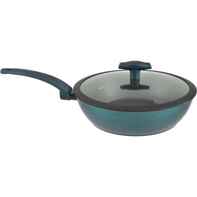 Nepriľnavá hliníková wok panvica Sea Line so sklenenou pokrievkou 28cm 54488